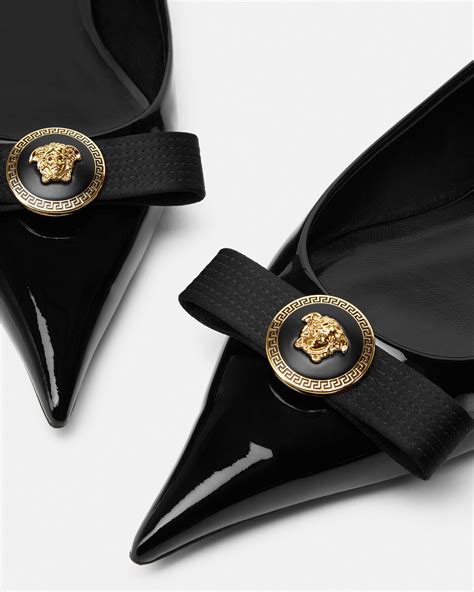 versace black flats|gianni Versace flats.